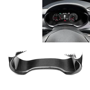 Black Carbon Fiber Gauge Pod Cluster Cover Trim For Kia Stinger 2018-2023 2019 - Picture 1 of 5