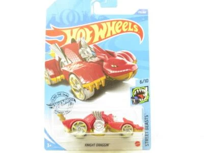 Hot Wheels Knight Draggin Strada Animali 178/250 Lungo Scheda 1 64 Scala Sealed - Immagine 1 di 2