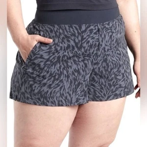 Pantalones cortos estampados Athleta Trekkie North para mujer talla 18 azul marino ropa deportiva de senderismo  - Imagen 1 de 14