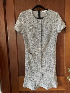 Grace Karin Dress Size 12 Gray Business Rhinestone Accents Evening Knit - Picture 1 of 9
