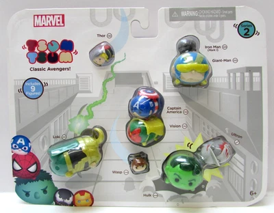 Marvel TSUM TSUM Series 2 W 9 Figs Thor Loki Wasp Vision Iron-Man Giant-Man..... - Image 1 of 3