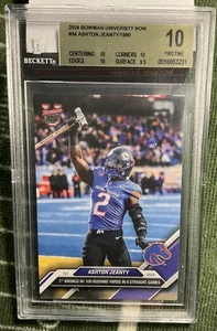 2024 BOWMAN UNIVERISTY NOW BECKETT 10 PRISTINE ASHTON JEANTY 1ST TO 100 YDS #34 - Picture 1 of 2