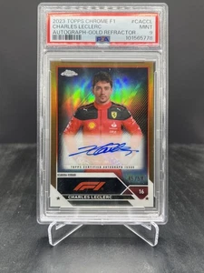 2023 Topps Chrome F1 Charles Leclerc Autograph Auto Gold 45/50 PSA 9 #CAC-CL - Bild 1 von 2