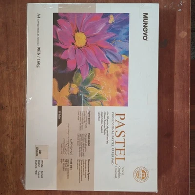 Lot of 3 MUNGYO Professional Pastel Paper Pad A4 90 Pages 30 White 12 Black Plus - Image 1 of 4
