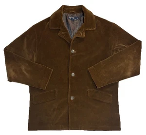 Vtg Polo Ralph Lauren Corduroy Blazer Sport Coat Jacket Hunting Mens L 90s Brown - Picture 1 of 10