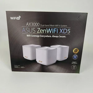 ASUS ZenWiFi XD5 AX3000 Home Mesh WiFi 6 System Dual-Band (3er Pack) - Weiß - Bild 1 von 2