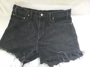 Womens 505 Levi Black Skorts. Waist 36. Cutoffs. Red Tab.  - Picture 1 of 8