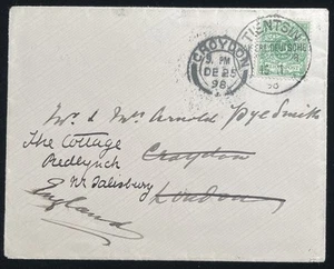 Oficinas de Correos Alemanas en China Cubierta 1898 5pf. Tientsin a Inglaterra, cancelación fina - Imagen 1 de 3