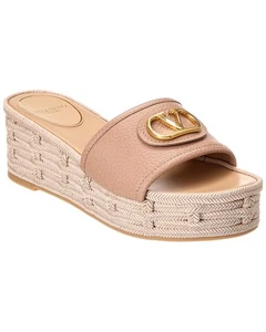 Valentino Vlogo 60 Grainy Leather Platform Sandal Women's - Picture 1 of 7