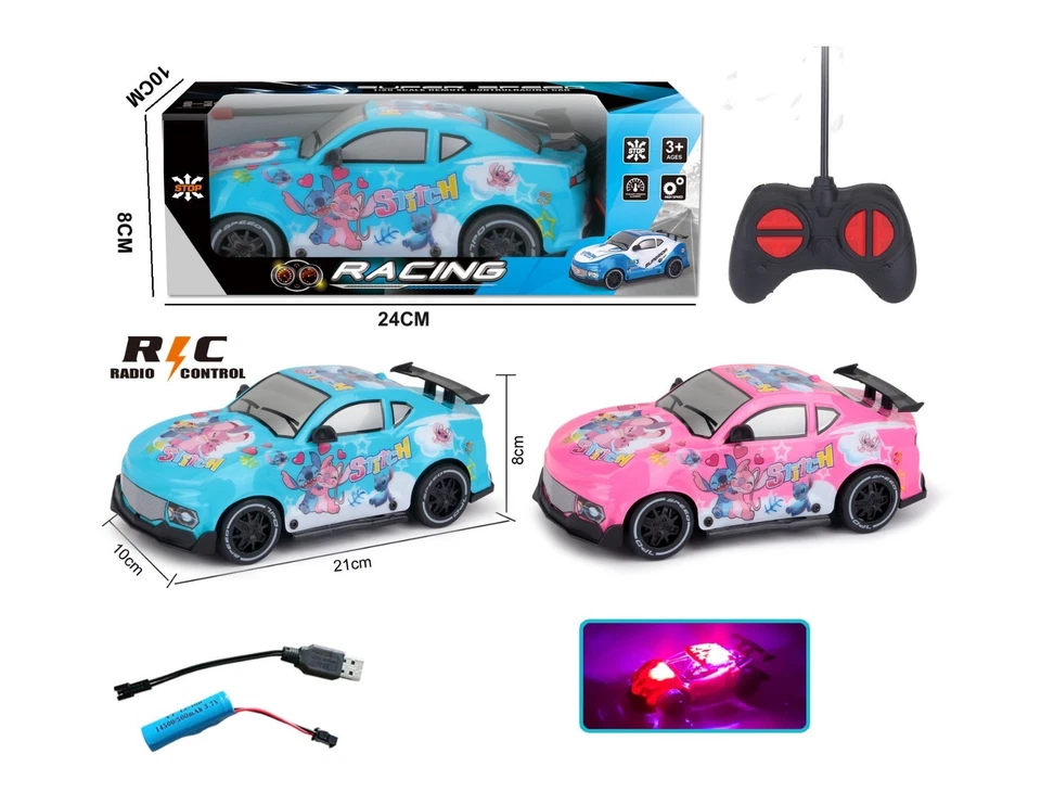 SAMMAR GIFTS Stitch Kids Rechargeable RC Super Car Radio Remote Control Car