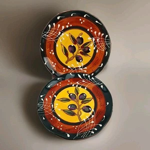 Certified International French Olive, Set of 2 Dipping/Bread Plates 5.25"D - Picture 1 of 8