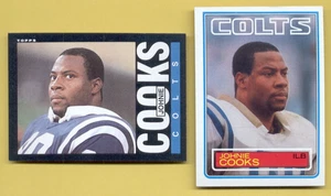1982 & 1985 Topps JOHNIE COOKS Baltimore Colts 2 Card Lot - Picture 1 of 1