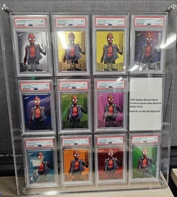 Marvel Metal Universe Spider-punk 2022 PMG Rainbow #1 en PSA SET REGISTRO Foto 1 de 4