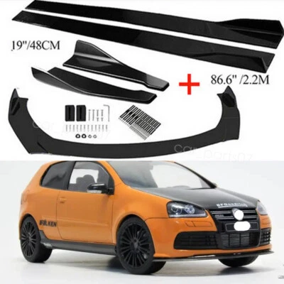 For Volkswagen Golf MK5 MK6 MK7 Front Bumper Lip 86" Side Skirt Rear Diffusers - Image 1 of 4