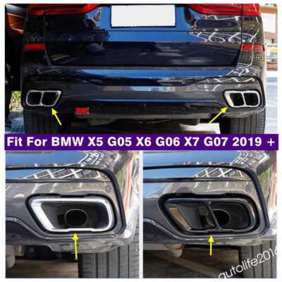 Accesorios Tapicería de cubierta de tubo de escape para BMW X5 G05 X6 G06 X7 G07 2019-2022 Foto 1 de 4