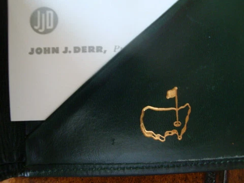 V. RARE Early Logo AUGUSTA NATIONAL WALLET of John Derr ATTENDED 69 MASTERS !!! Cover