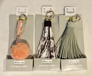 heyday Keychain Charging Cable Made For iPhone New Set Of 3 - Picture 1 of 2