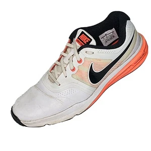 Nike Lunar Command Golf Shoes Mens 9 Red-Orange White Soft Spike 704427-100 - Picture 1 of 12