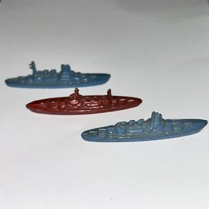 Vintage 1930's (3) Tootsie Toy Cracker Jack Battleship & Submarine Toys - Picture 1 of 9