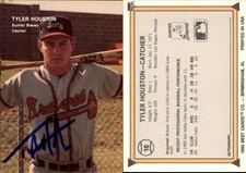 Tyler Houston Signed 1990 Best #16 Card Sumter Braves Auto AU