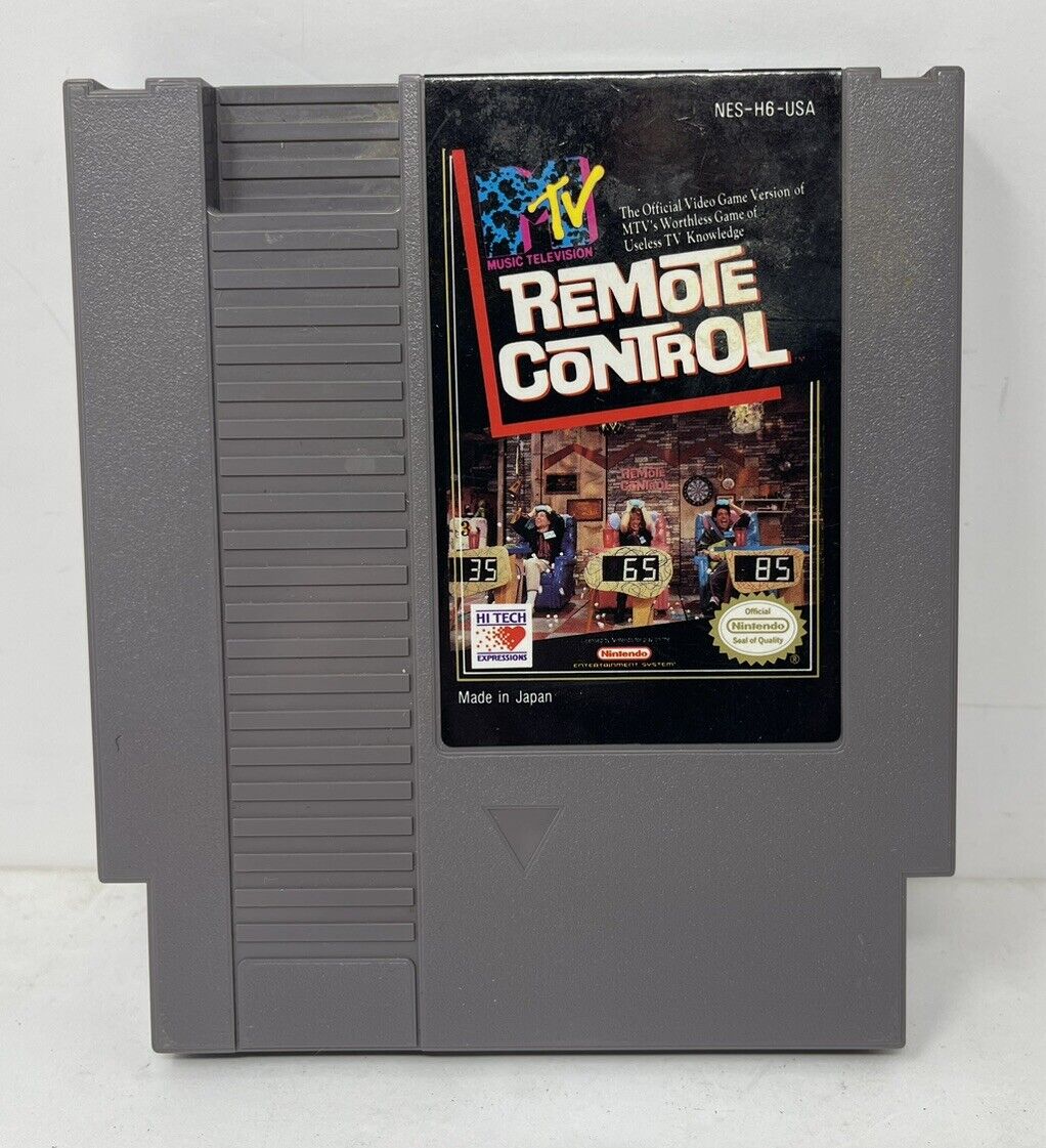 MTV Remote Control NES Authentic Cartridge! Cleaned, Tested & Working!