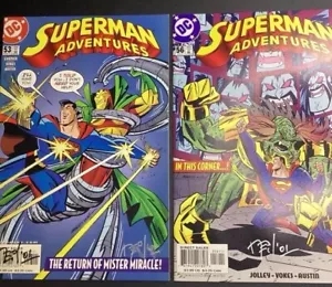 Superman Adventures #53, #56 DC 2001 Signed By Neil Vokes - Picture 1 of 12