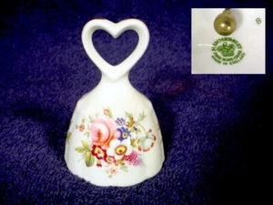 MINT Vintage HAMMERSLEY Small BONE China 3" BELL Love HEART Valentine WEDDING - Picture 1 of 3