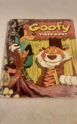 Vtg 1954 Goofy And The Tiger Hunt - Whitman- Tell A Tale - Image 1 of 4