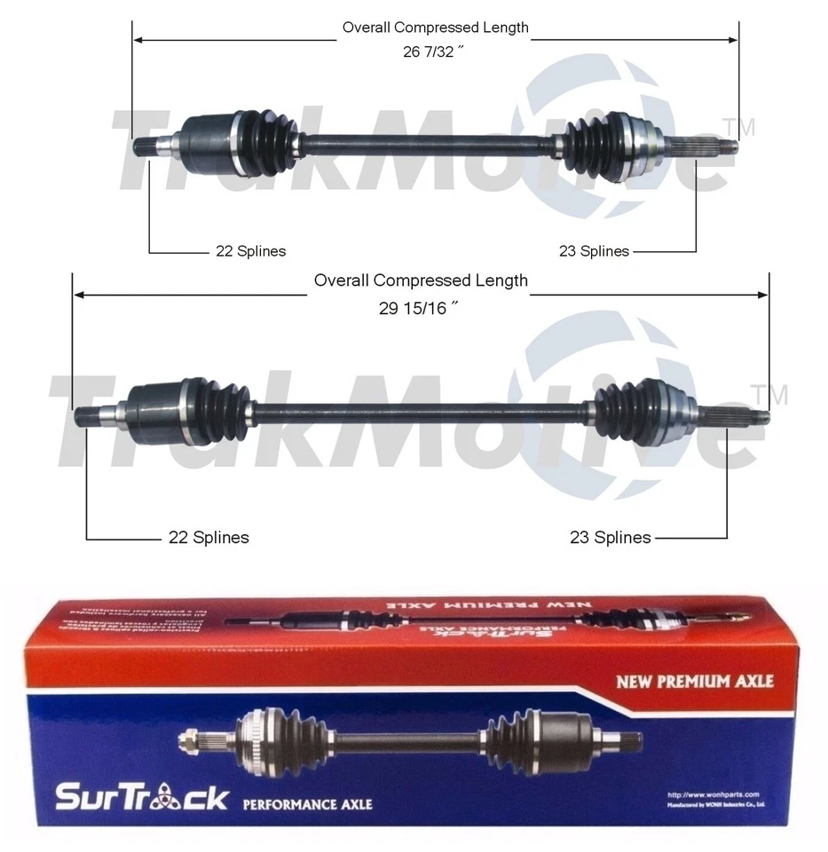 Комплект из 2 передних осевых валов SurTrack для Chevrolet Sprint Manual 1985-88 - Изображение 1 из 1