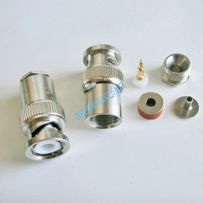 1Pcs BNC male plug clamp RG174 RG179 RG316 RG188 LMR100 RF Coax Cable connector - Image 1 of 4