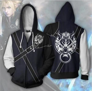 Final Fantasy VII Cosplay Kapuzen Sweatshirt Hoodie Pullover Kapuzenpulli Pulli - Picture 1 of 3