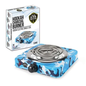 Camo Hot Plate Print Design B.Y.O. Hookahs Electric Charcoal Burner Sale - Picture 1 of 2