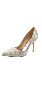 BADGLEY MISCHKA Rouge Evening Pumps Size 8.5M - Picture 1 of 7
