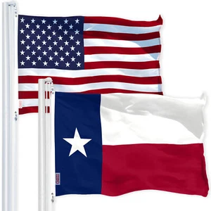 G128 Combo Pack: American USA Flag 3x5 Ft & Texas TX State Flag 3x5 Ft - Picture 1 of 8