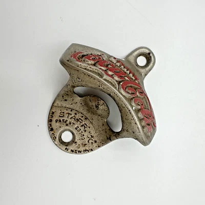 Drink Coca-Cola USA Vtg 3 x 3.25" Wall Bottle Openr STARR "X" Brown Co N News VA - Image 1 of 4