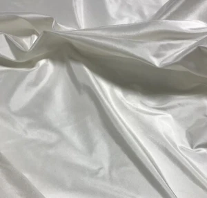 White - 100% Silk Taffeta Fabric - Picture 1 of 3