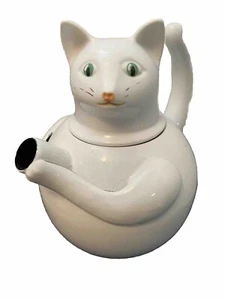 VTG 80s COPCO TEA KETTLE White Enamel on Steel Cat 2.5 Quart Tea Pot - Picture 1 of 3