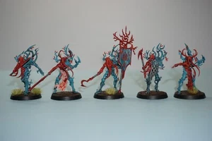 Warhammer Age of Sigmar Sylvaneth Tree-Revenants x 5 - Painted - Picture 1 of 8
