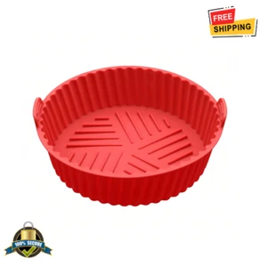 1 pc Reusable Silicone Air Fryer Baking Pot Non-Stick Liner for Easy Cooking - Picture 1 of 6