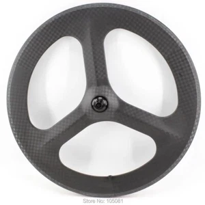 700C 3 Speichen Trumpf Felge Integriert Fest Spur Rennrad Carbon Radsatz - Bild 1 von 9