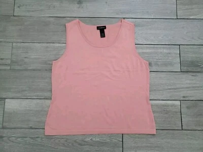 LANE BRYANT Mujer Mezcla Seda Melocotón Sin Mangas Cuello Redondo Tejido Top Talla Grande 14/16 Foto 1 de 4