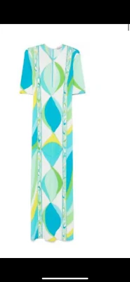 Mujer Emilio Pucci Pesci Estampado Maxi Vestido Talla 8/44  Foto 1 de 4