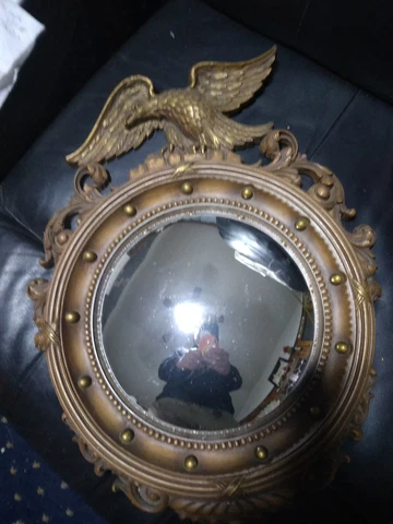 Syroco American Eagle Convex Federal Bullseye Wall Mirror 21x15"USA copyright Cover