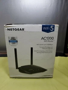Netgear AC1200 Dual Band WiFi Router Black- Model No R6120 - Afbeelding 1 van 3
