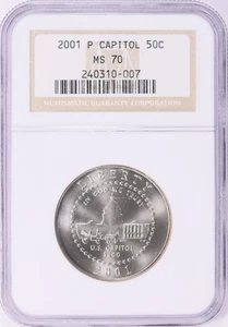 MS70 2001 P Capitol Visitor Center Commemorative Half Dollar 50C NGC - Picture 1 of 5