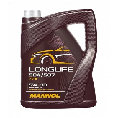 5W30 Olio Motore 5 Litro Mannol Lunga Durata 5W 30 VW Audi 504/507 /BMW LL04 - Immagine 1 di 3