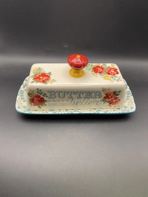 Pioneer женщина винтажный цветочный узор "масло делает все лучше" блюдо новый - Изображение 1 из 4