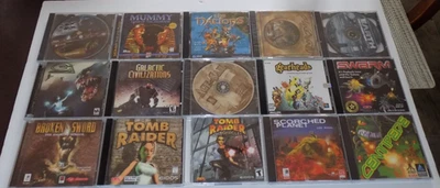 Vintage PC 15 Game Lot Bundle Many Factory Sealed  in Jewel Cases Full List - Image 1 of 4