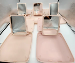 Lot of  5 Vintage Mary Kay Consultant Pink Mirrors Party Travel 2 Sided Standing - Picture 1 of 4