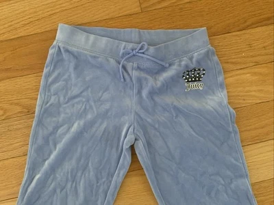 Juicy Couture  Velour Pants Light Blue Size m - Image 1 of 4
